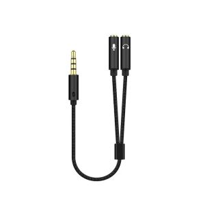3.5mm Headset Jack Audio Splitter 1 Male To 2 Female Stereo Adapter Dual Headphone Earphone Sharing Connector Jack Accessory