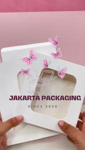 Box Packaging Estetik untuk Hijab & Dessert UK 17x3x17cm MN-1802 Jakarta Packaging