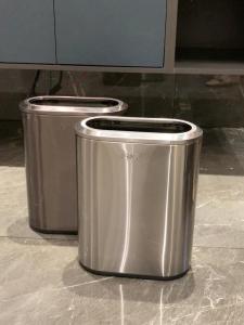 7L/9L  bathroom trash can ultra-thin stainless steel trash can for narrow Spaces waterproof and corrosion resistant living room bedroom bathroom.