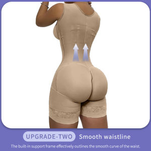 加强收腹连体塑身衣女士修身美体衣 Enhanced Tummy Control Belt Sports Fitness Waist Cincher Soft Mesh Breathable Shaping Bodysuit