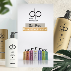 DP Daily Perfection Shampoo Refreshing Effect 250 ml - Salt Free Shampo Bebas Garam Sampo Keratin Biotin Sampoo Rambut Lebih Sehat Anti Rontok Ketombe Halal Hijab