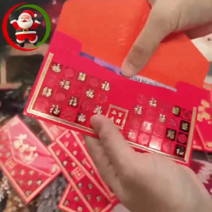 30pcs/Pack  Red Envelope Thick Chinese  Ampao Horizontal red envelope Red Packet Money new year Angpao Christmas gifts HIEM