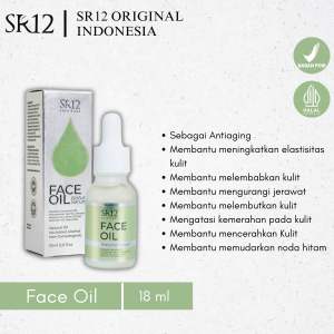 Face Oil Natural Serum SR12 Anti Aging Pelembab Muka Untuk Kulit Kering Flek Hitam Kerutan Garis Halus Pada Wajah