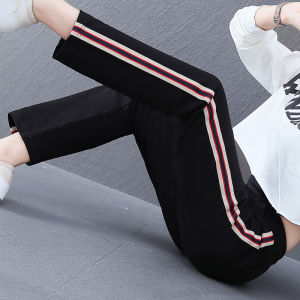 Slim Fit Wide Leg Pants Pure Cotton Casual Sports Straight Leg Trousers for Women Spring Autumn New Style plus Size