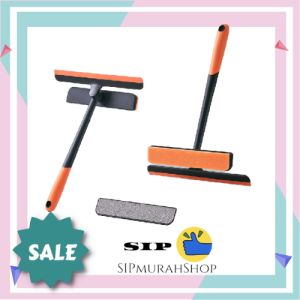 Sikat Pembersih Jendela Scraper Kaca Multifungsi 3 in 1 / Sikat Gagang Silikon Karet Pembersih Kaca Cermin Jendela Wiper Kaca Jendela Alat Kebersihan Rumah Serbaguna 3 In 1