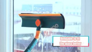 140cm Window Dust Remover Wipper Mop Telescopic Rod Detachable Long Handle Glass Cleaning Tool