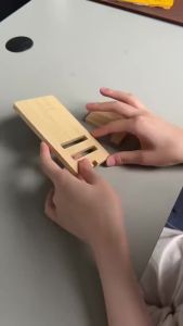 New Bamboo Phone Stand Eco-Friendly Desktop Holder for Charging Natural Wood Creative Lazy Stand for iPhone Samsung Huawei Pixel