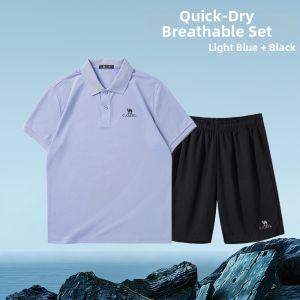 CAMEL | Quick-Dry Sweat-Absorbing Mens Sport Set Two Pieces