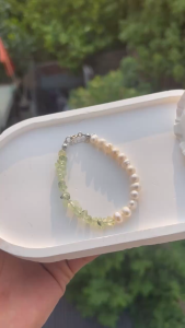 Vòng Tay Handmade Lunar Sage Ngọc Trai Mix Prehnite Hợp Các Mệnh - Xoa Dịu Cảm Xúc Hòa Hợp Thanh Lọc Trực Giác -Bluegems
