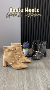 PINKEY P266 Sepatu Boots Murah Wanita Terkini Flat Terlaris Populer