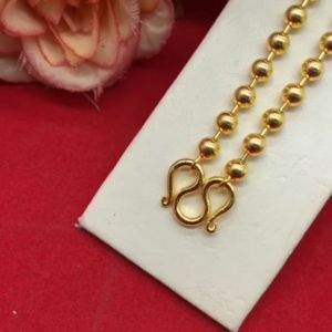 สร้อยคอทองลายไข่ปลาใหญ่ ความยาว 24 นิ้ว น้ำหนักเทียบเท่า 2 บาท งานสวย ชุบทอง