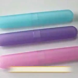 Kotak Polos Tempat Sikat Gigi / Travel Toothbrush Case Transparan Box Wadah Tempat Penyimpanan Peralatan Mandi Tabung Serbaguna