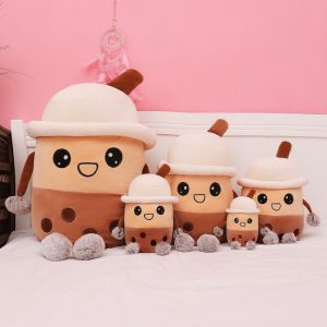 JOJOY Children Kids 20 30 50 70cm Cute Bubble Milk Tea Plush Toy Pearl Patung Boba Milk Tea Cup Pillow Hug Soft Stuffed