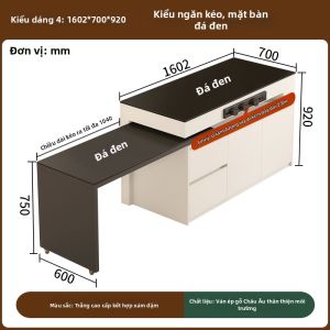 HANXIGE | Bàn Ăn Đa Năng Điều Chỉnh Được Bằng Đá