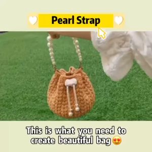Pearl Handles Sling Hand Bag Pearl Strap Replacement Strap Bag Accessories Pemegang Beg Mutiara Tali Beg 手提珍珠链条包配件