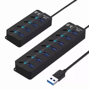 USB Hub 4/7 Ports Extension Hub Type C USB High Speed Expansion 3.0 Hub Independent Switch HUB Line Splitter