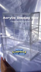 Acrylic Display Case Popmart Transparent Magnetic Dustproof Organizer Box multi-layer Toy Storage