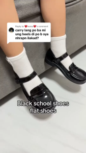 Fashion Cute Girls Black Casual School Shoes Non-Slip Rubber Sole Waterproof Round Toe Easy Wear Student Footwear