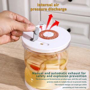 Dưa Nước Trái Cây Tách Jar Rò Rỉ Bằng Chứng Dưa Lật Jar Với nắp đậy kín & Dforks Đa-Mục Đích Cho Dưa Olive Jalapenos