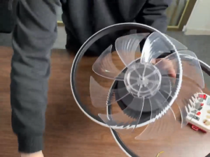 52W DC motor ceiling fan With LED light 6speed Remote control Tri-color light 5years warranty For Livingroom Bedroom