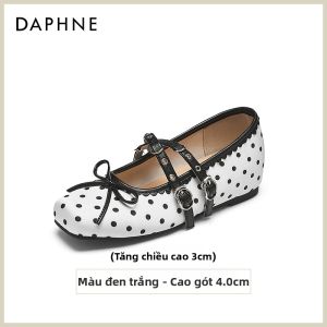 Daphne | Giày Đế Bằng Vintage Chấm Bi Thoải Mái