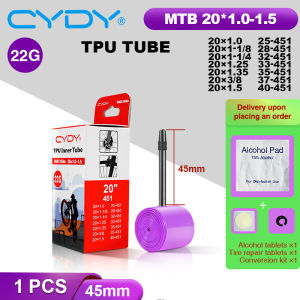 22g CYDY TPU Bike Inner Tube Camera 20 451 20x1.0 1-1/8 1-1/4 1.25 1.35 1-3/8 1.5 Valve Length 45/65mm BMX Bicycle Tire Tyre