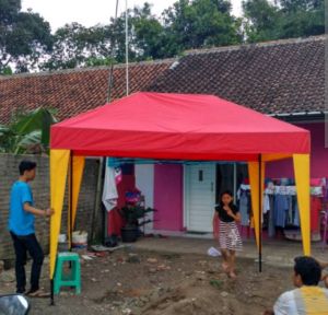 Tenda cafe/stand bazar jualan bongkar pasang ukuran 2*3 promo