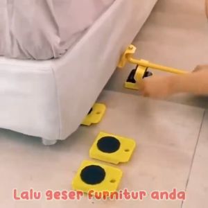 Dongkrak Pengungkit Alat Pindah Perabot Furniture Mover Tool Barang Roda Set FTS30