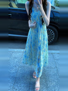 Karrar betsey | French Vacation Style V-Neck Floral Print Strapless Dress Elegant Long Skirt Summer New Arrival For Women Sweet Style Karrar Betsey