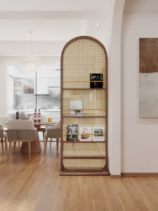 Solid Wood Rattan Screen Living Room Entrance Entrance Partition Bed & Breakfast Movable Art Seat Screen Log Ancient Style