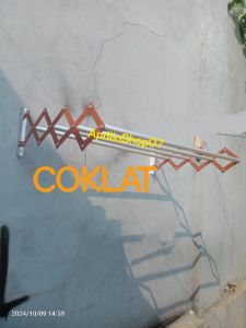 TERMURAH..JEMURAN LIPAT PALANG 4 (COKLAT) JEMURAN ALMUNIUM ANTI KARAT.JEMURAN TEMPEL DINDING SERBAGUNA.UKURAN 75x62x18cm