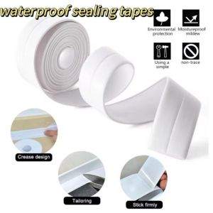 Waterproof Sealing Tape PVC Self Adhesive Bathroom Bath Wall Glue Sticker Kitchen Sink Caulk Mold Proof Seal Covering Tape Strip