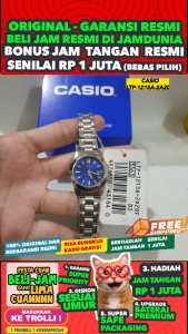 CASIO ORIGINAL - CASIO LTP-1215A-2A2 - WOMEN - Silver - Strap Stainless - Jam dunia JD18ST # Jam Tangan Wanita Cewek Anti Air Digital Analog + CASIO LTP 1215A 2A LTP-1215A 1215 A LTP1215 LTP-1215 LTP1215A LTP-1215A-2A $ WR0 STS KC7