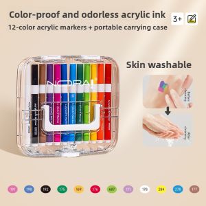 Nora | Water-Soluble Non-Transparent Stacking Acrylic Markers 48 Colors