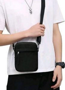 tas selempang pria hitam polos tas slempang slingbag tas hp dompet waistbag