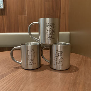 Jile ถ้วยน้ําเด็ก 304 สแตนเลส การ์ตูน น่ารัก เด็กทารก Anti-fall Double Layer ทนความร้อน โรงเรียนอนุบาล ผู้ใหญ่ นักเรียน