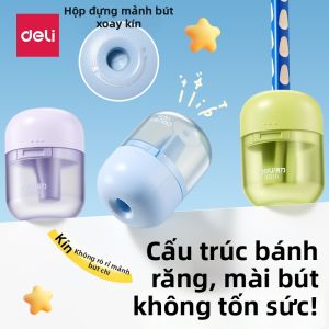 deli | Effort-saving Portable Multifunction Manual Pencil Sharpener