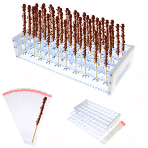 3 Tiers 40 Holes Lollipop Display Stand for Cookies Candy Multipurpose Pretzel Rod Holder Clear Pretzel Sticks Holder With
