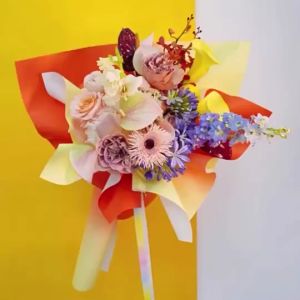Flower Wrapping Paper Florist Gradient Color Cellophane Kertas buket cellophane gradient KB029