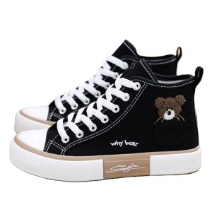 JIFANPAUL | Summer Thick Sole Canvas Shoes Womens New Style Casual Sport Shoes White Sneakers High Top