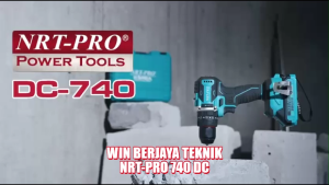 NRT PRO 740 DC Mesin Bor Cordless Impact Drill 20V Bor Tangan Baterai 10mm 20 V 740DC 740 DC Set