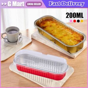 【5/10 PCS】Gold Aluminum Foil Tin Paper Box Disposable Barbecue Pot Lunch Box Oven Tray Takeaway Packaging Kitchen Supplies Foil-Box