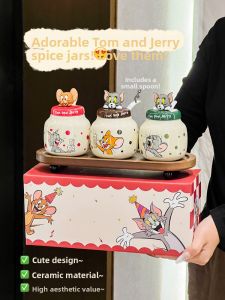 XIAOHUANGLU | Cute Ceramic Spice Jar Set