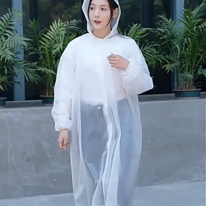 ส่งจากกทม！เสื้อกันฝนแฟชั่น EVA สำหรับผู้ใหญ่ แบบหนา 150กรัม เหมาะกับชายและหญิง