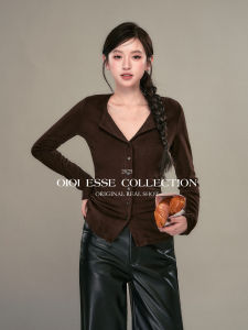 OIOI ESSE | Áo Cardigan Cổ V Tay Dài Ôm Sát Cho Nữ