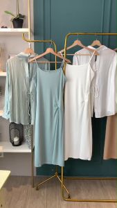 SET7366 Open Back Light Shirt w/ Twist Tankdress Set