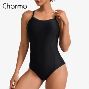 Charmo Womens Adjustable Strap One Piece Swimsuit Athletic Bathing Suit Competitive Swimwear