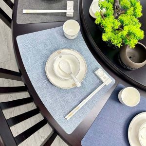Tấm Trải Bàn Tròn Hình Cánh Buồm Chống Thấm Nước Chống Dầu Sang Trọng Dễ Vệ Sinh Tấm Cách Nhiệt Tấm Đĩa Tấm Bát Tấm Đĩa