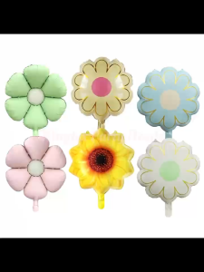 Daisy Foil Balloon 17 inches Daisy matte foil balloon Gold Line Daisy Foil Balloon Birthday Party Decoration