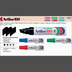 ARTLINE Spidol Permanent Marker EK-100: Spidol Berkualitas Tinggi untuk Kerajinan & Desain Grafis
